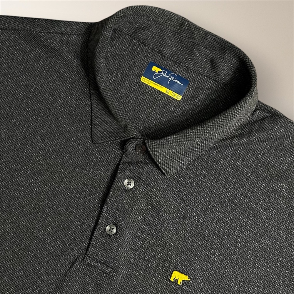 Jack Nicklaus Golden Bear XXL Gray Heather Golf Polo Shirt Performance Casual